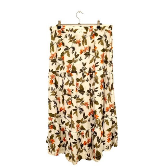 JEANSWEST Ellen Ladder Trim White Botanical Midi Skirt -  BNWT - Picture 7 of 10